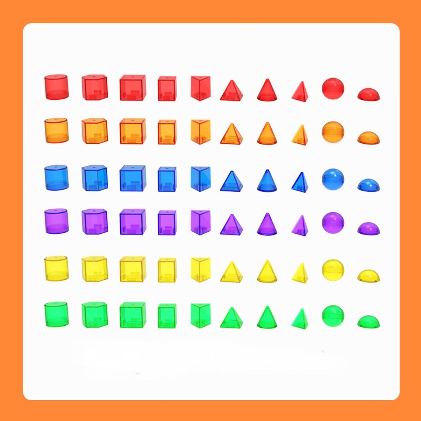 罐裝立體幾何蒙特梭利教具 Montessori Geometric Solids Set
