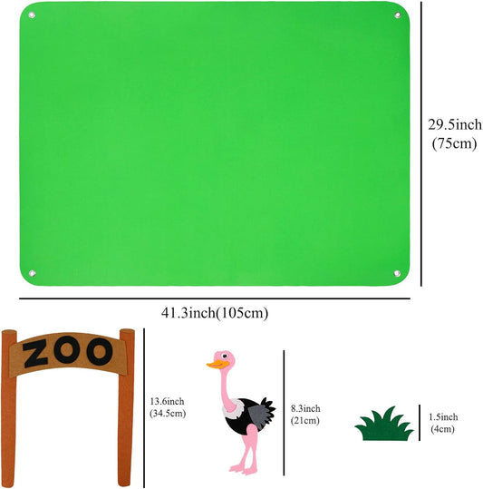 動物園毛氈故事板套裝 Zoo Animals Felt Board Story Set