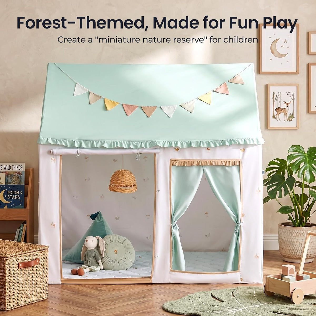 Tiny Land 鼠尾草綠小屋遊戲帳篷 Sage Green Kids Playhouse Tent