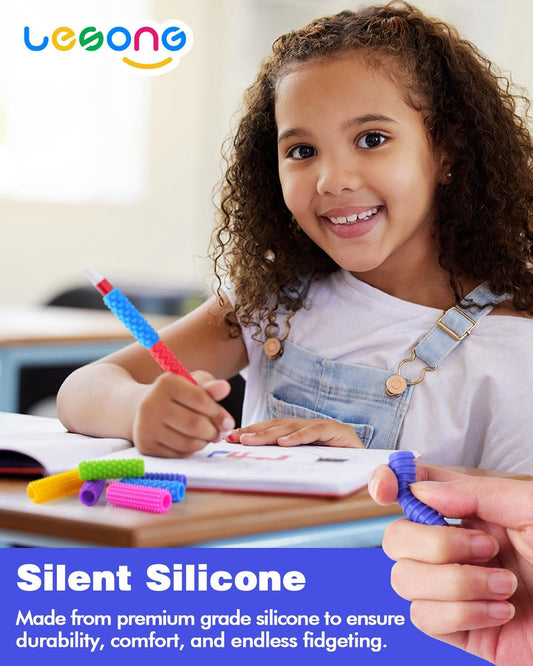 LESONG 紋理矽膠握筆器 48入組 Textured Pencil Grips 48-Pack