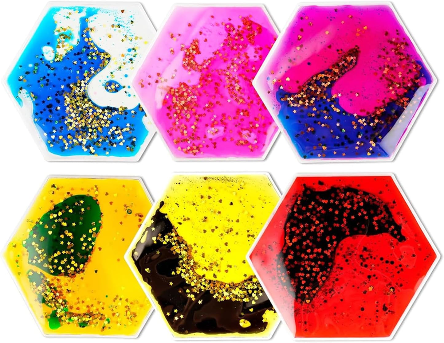 六角形液態感統玩具 6入組 Hexagon Liquid Motion Toys 6-Pack