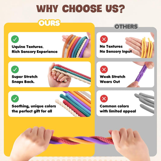 LESONG 彈力紋理拉伸條感統玩具 Textured Stretch Strings Sensory Toys