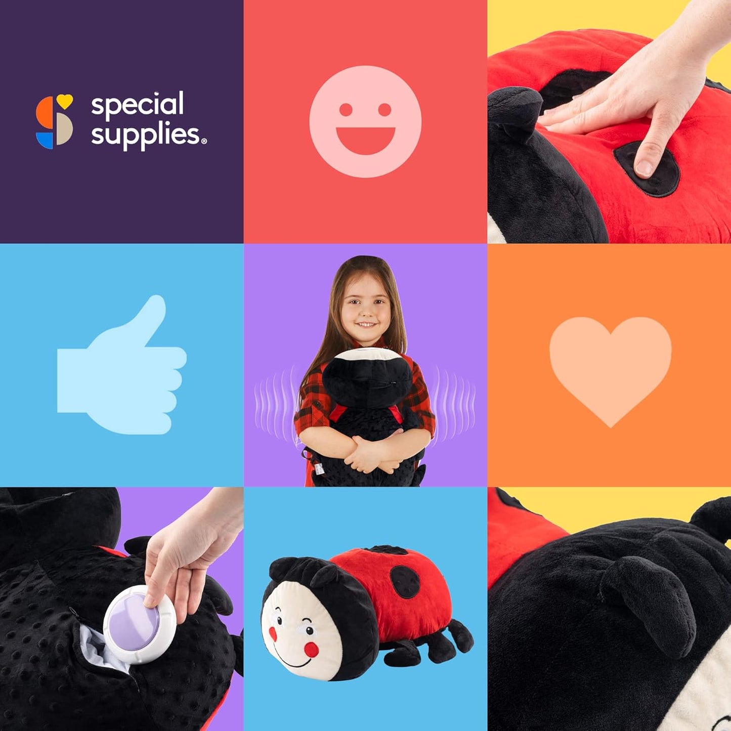 振動毛公仔(小甲蟲) Special Supplies Vibrating Pillow (ladybug)