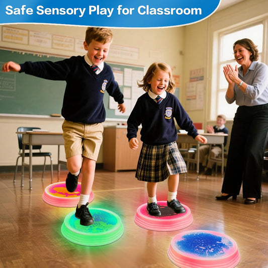 發光液態感統踏石 4入組 Light-Up Liquid Stepping Stones 4-Pack