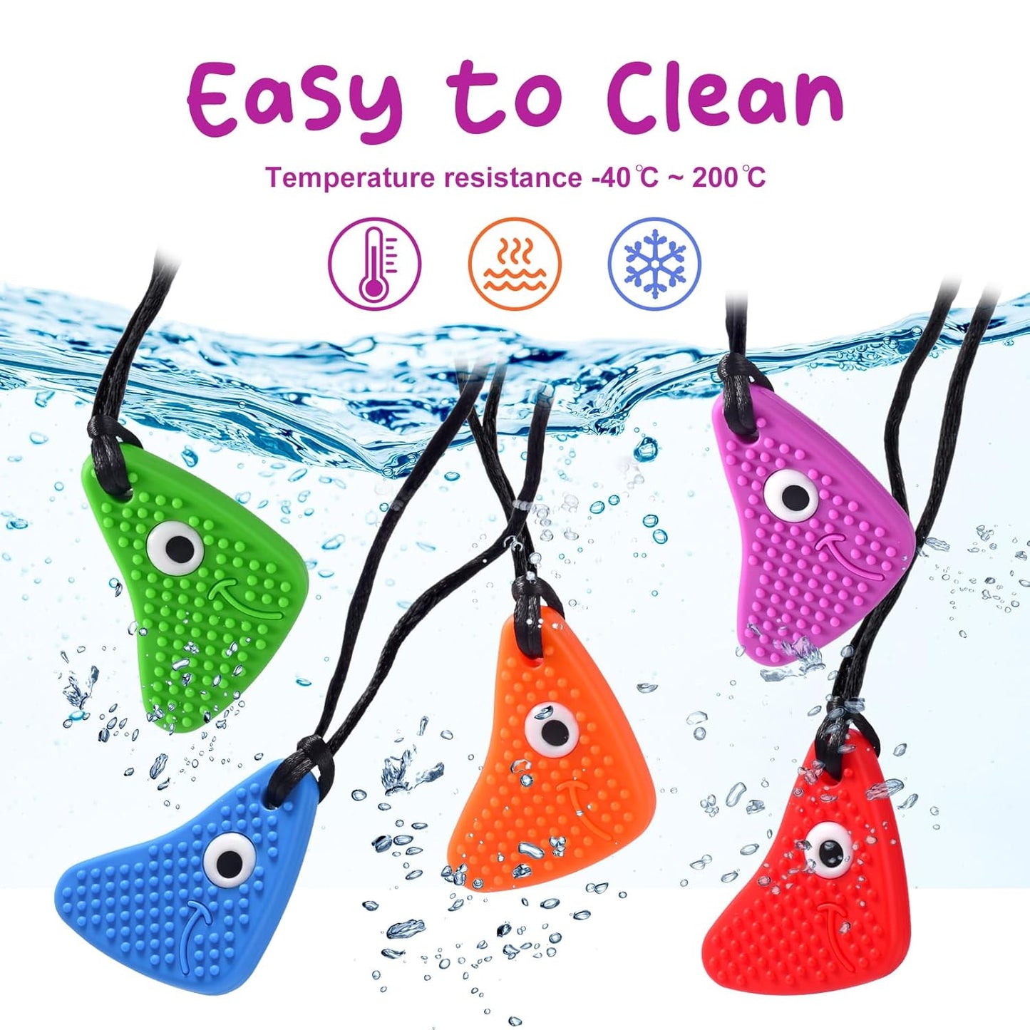 Seeway 感統咀嚼項鍊 5件組 Chew Necklaces – 5 Pack