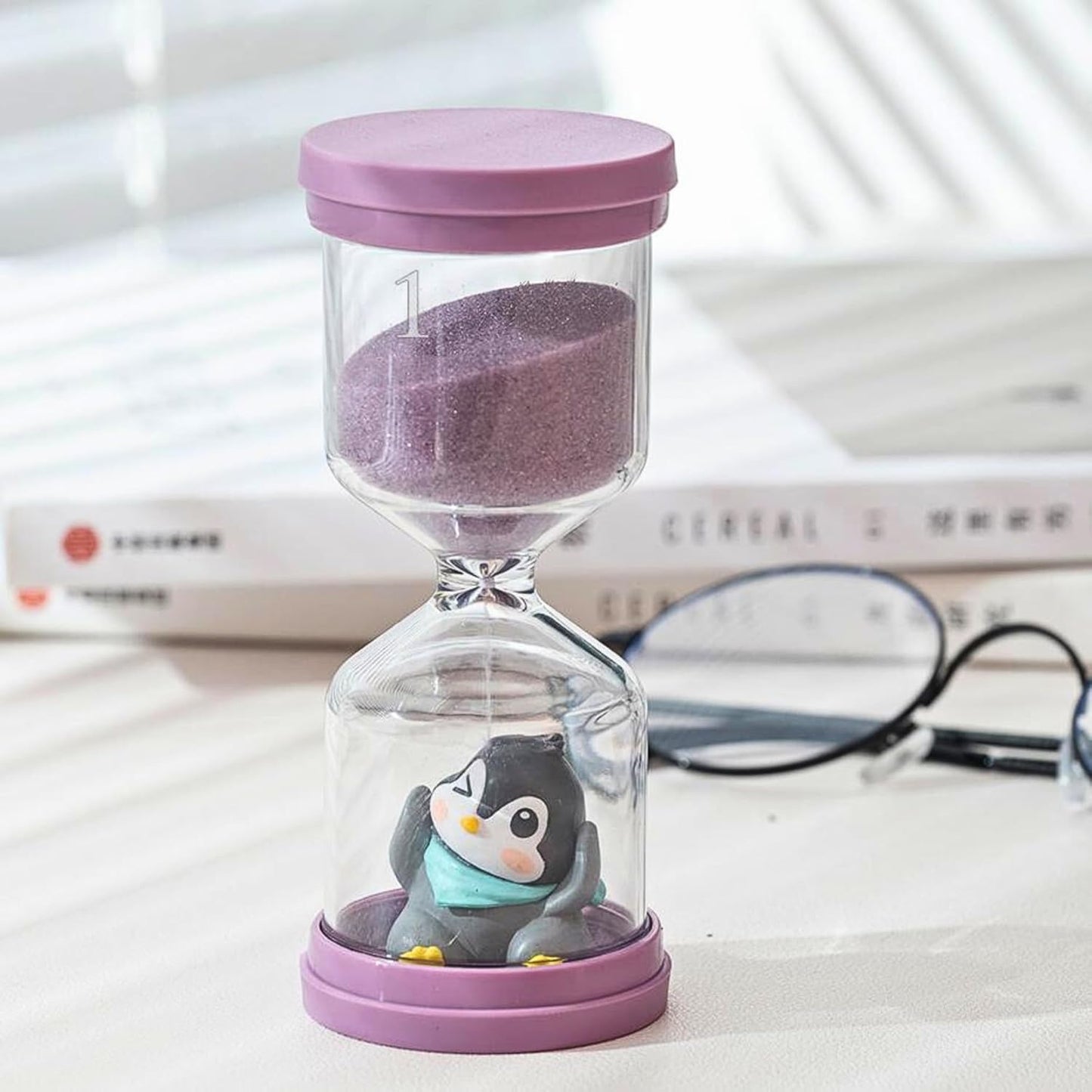 企鵝沙漏計時器 1分鐘視覺化時間教具 Penguin Sand Timer 1-Min Visual Time Tool