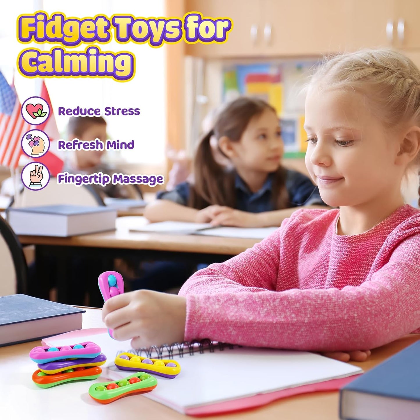 LESONG 指尖旋轉紓壓玩具 6/18入組 Finger Spinner Fidget Toys – 6/18 Pack