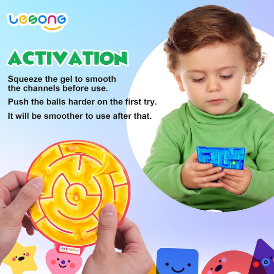 LESONG 凝膠迷宮感統玩具 6入組 Gel Maze Sensory Toys 8-Pack
