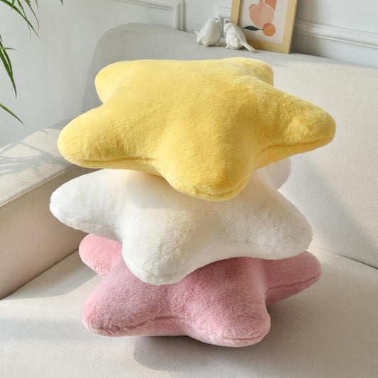 星形仿兔毛抱枕 Star-Shaped Faux Rabbit Fur Pillow