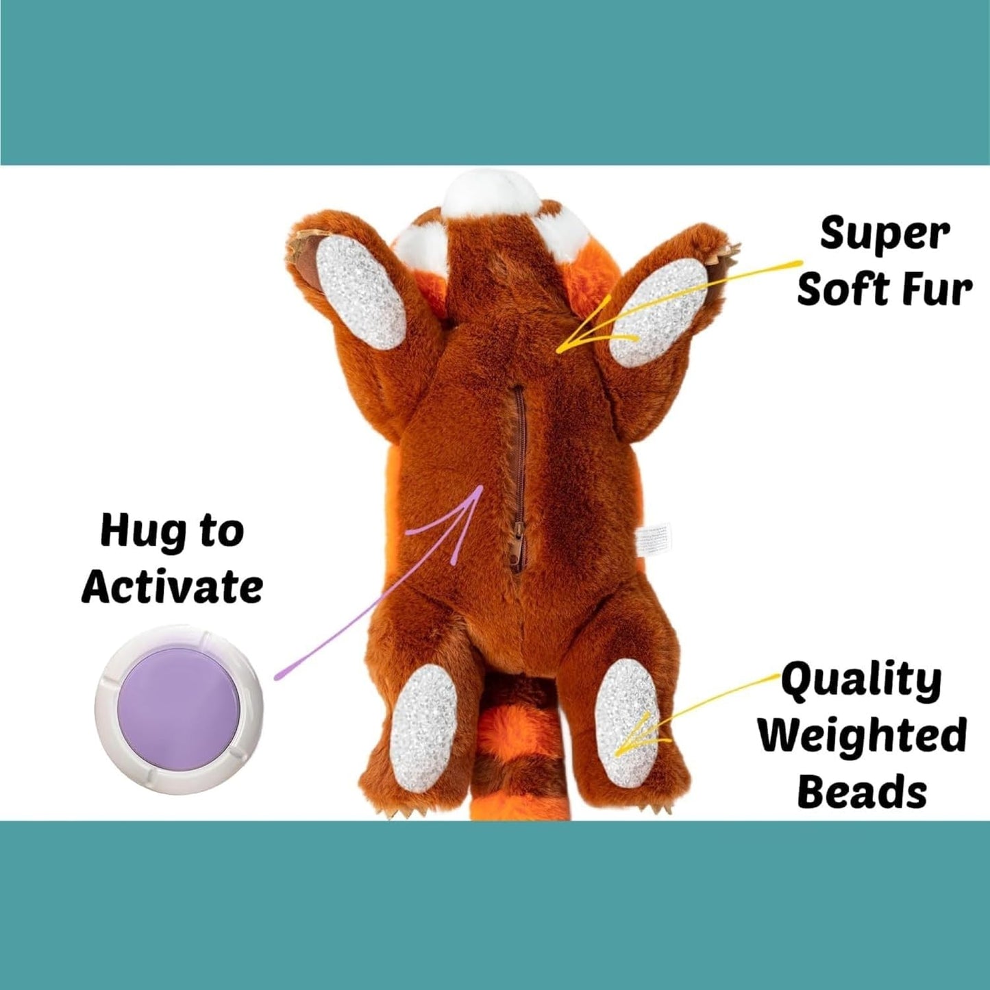 可愛小熊貓加重毛公仔 Adorable Weighted Red Panda Plush Toy