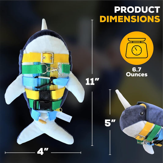 SENSORY4U 獨角鯨扣鈕感統玩偶 Narwhal Buckle Buddy