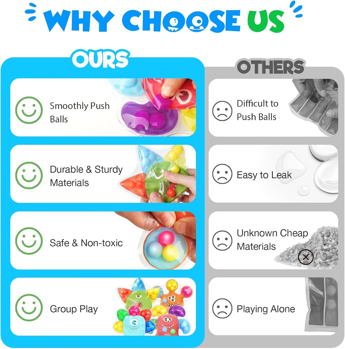 LESONG 顏色分類感統玩具 Color Sorting Sensory Toys – 4 Pack