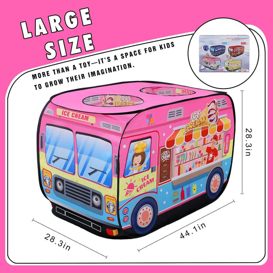 雪糕車造型兒童快開遊戲帳篷 Ice Cream Truck Pop-Up Play Tent