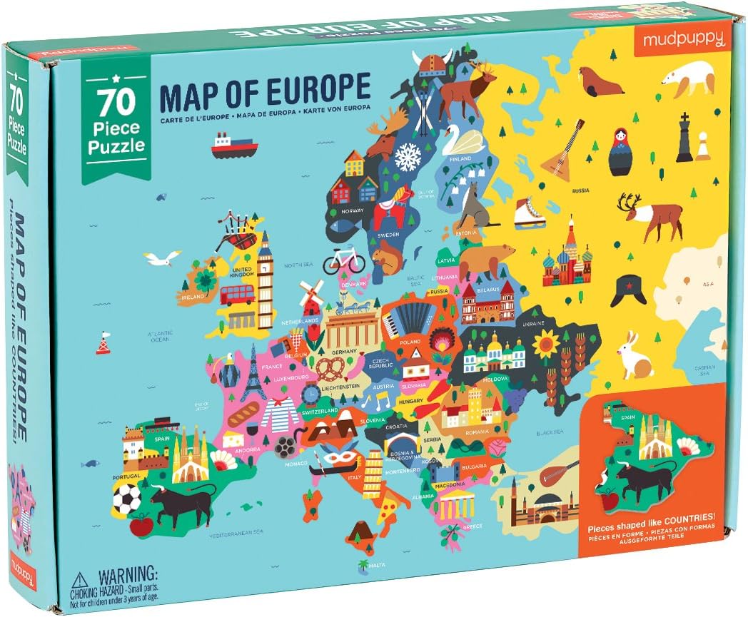 Mudpuppy 歐洲地圖拼圖 Map of Europe Puzzle