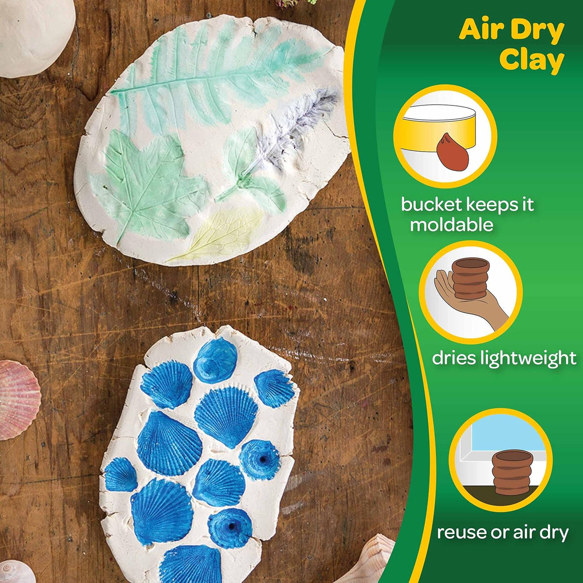 Crayola 白色風乾黏土25磅裝 Air Dry Clay 25lb Pack