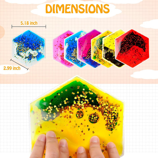 六角形液態感統玩具 6入組 Hexagon Liquid Motion Toys 6-Pack