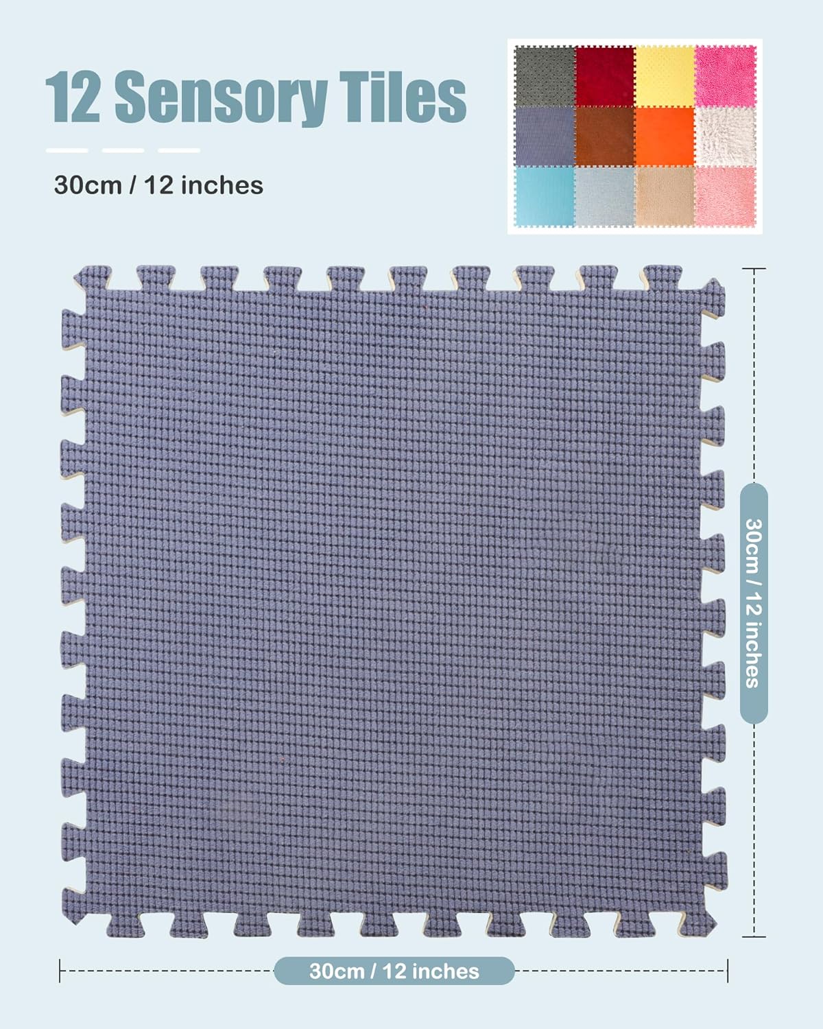 MOTGOM 感官拼接地墊|12合1感統訓練系統 Sensory Floor Tiles Set A