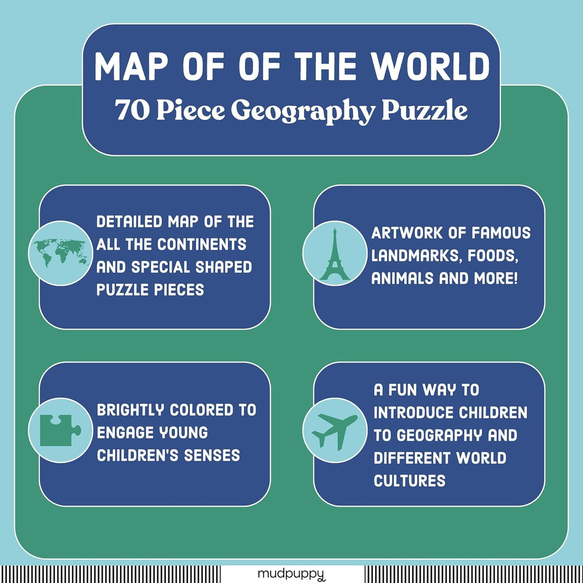Mudpuppy 世界地圖拼圖 Map of the World Puzzle