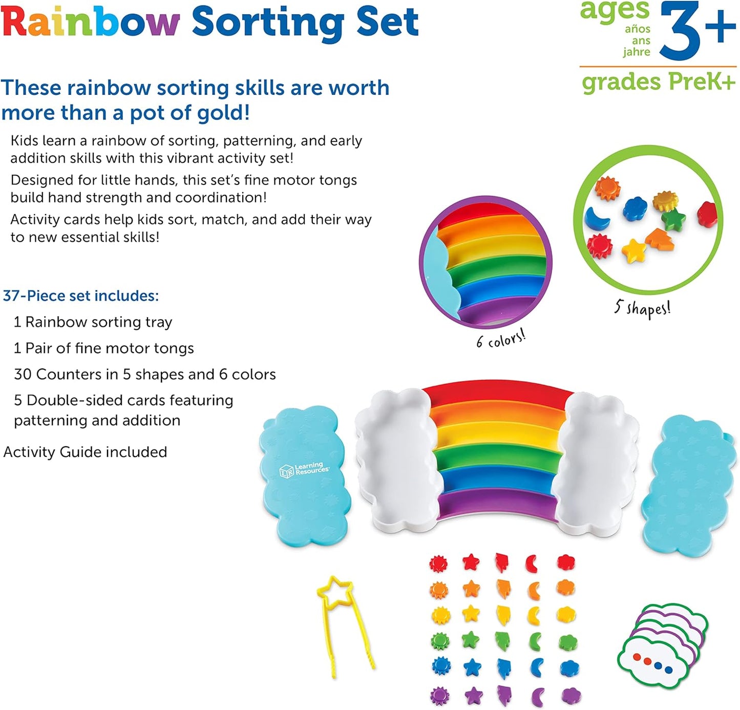 Learning Resources 彩虹分類組 Rainbow Sorting Set