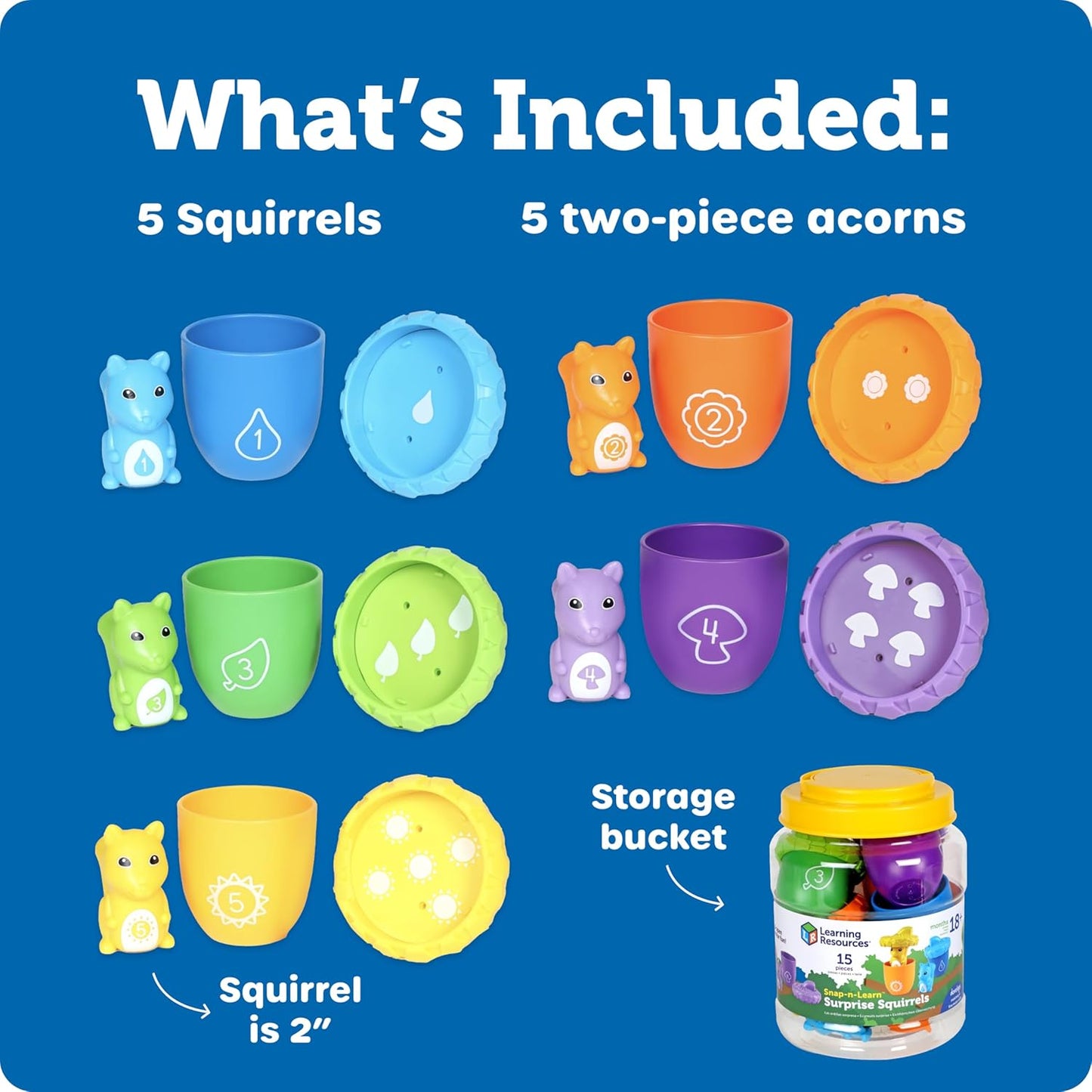 Learning Resources 拼拼樂驚喜松鼠 Snap-n-Learn Surprise Squirrels