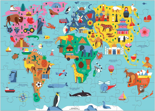Mudpuppy 世界地圖拼圖 Map of the World Puzzle