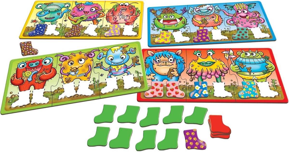 ORCHARD TOYS 怪獸臭襪子配對遊戲 Moose Smelly Socks Game