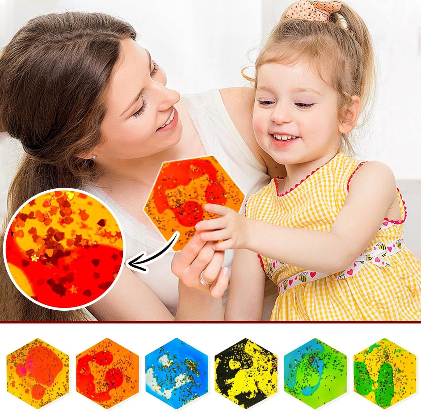 六角形液態感統玩具 12入組 Hexagonal Liquid Motion Toys 12-Pack