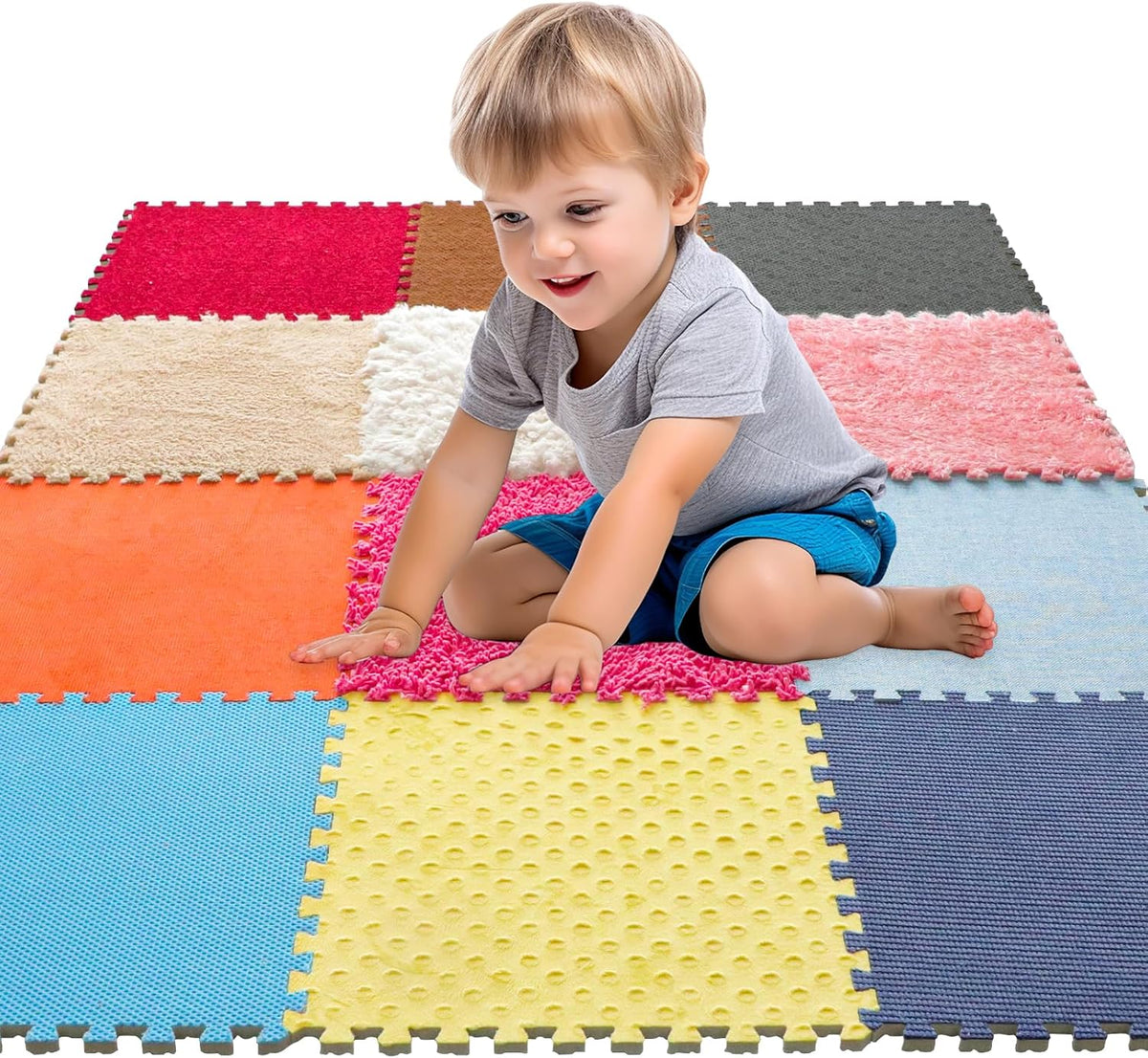 MOTGOM 感官拼接地墊|12合1感統訓練系統 Sensory Floor Tiles Set A