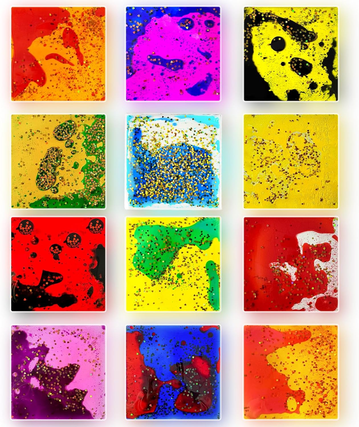 正方形液態感統玩具 12入組 Square Liquid Motion Toys 12-Pack