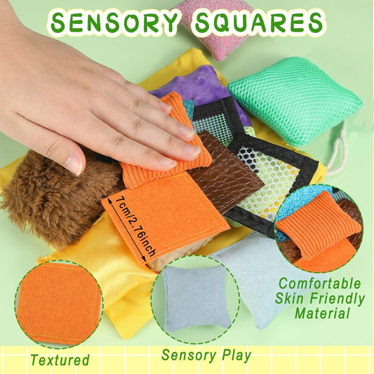 Kathfly 15件觸感豆袋方塊套裝 15-Piece Sensory Texture Squares Bean Bags