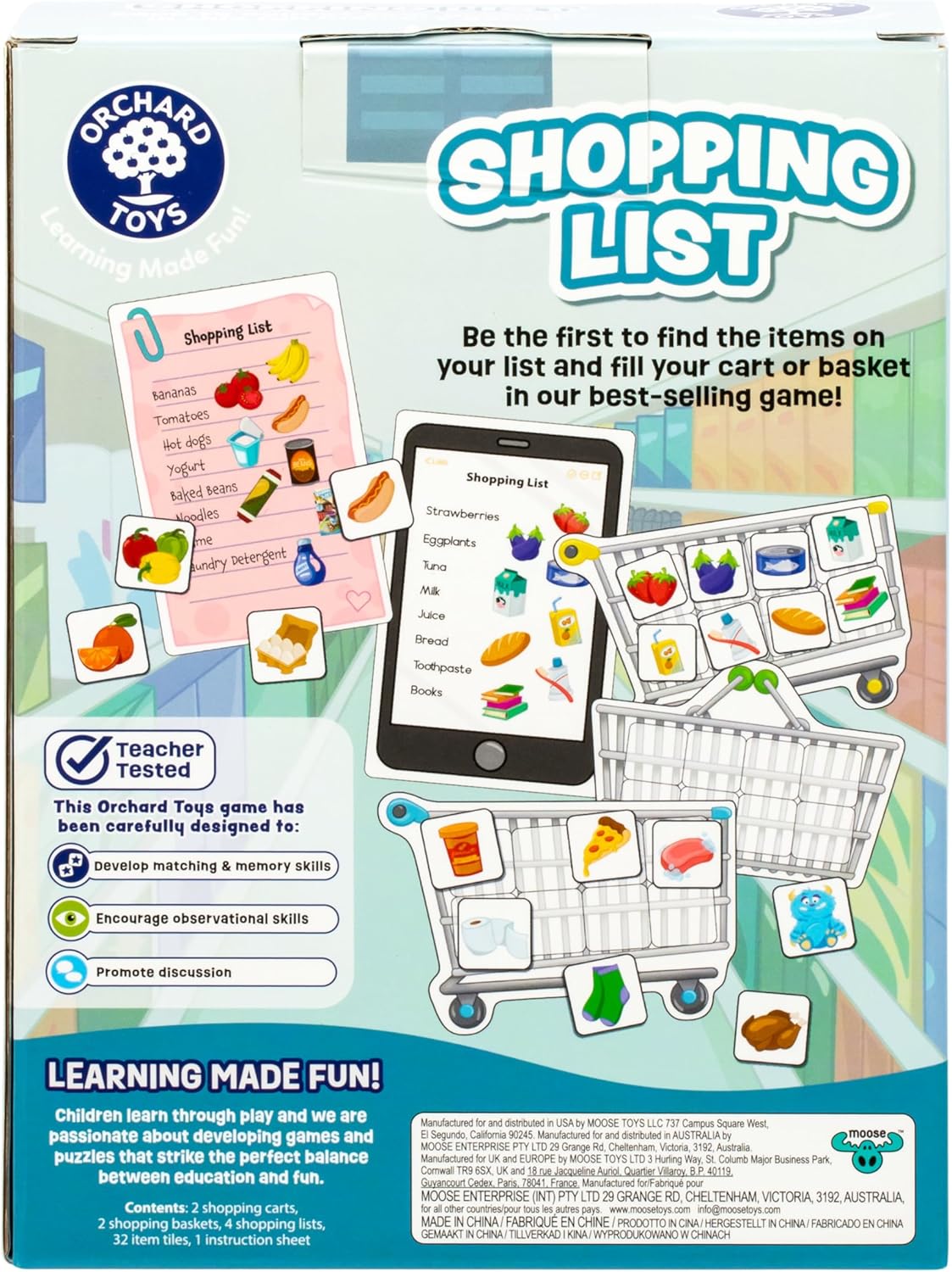 ORCHARD TOYS 購物清單記憶遊戲 Shopping List Game