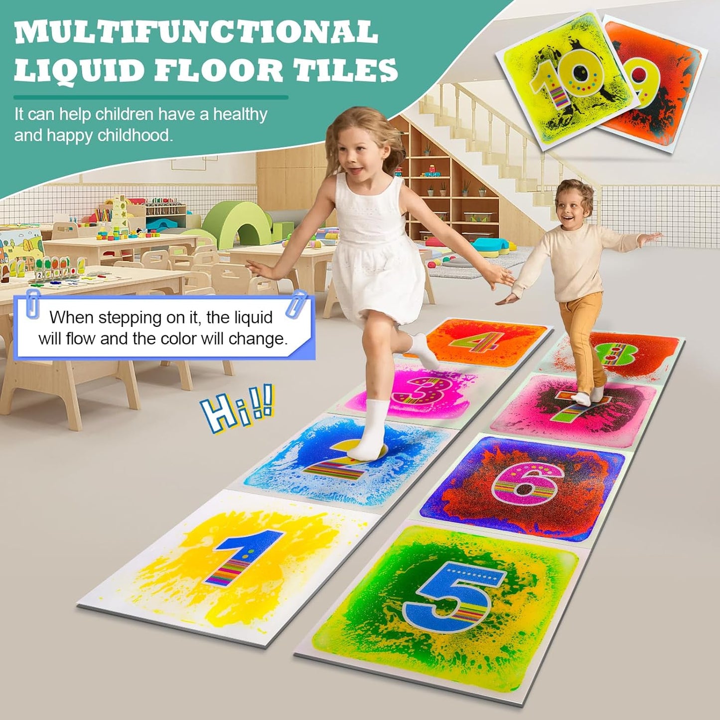 數字感統地墊10入組 30x30CM Number Sensory Mats 10-Pack