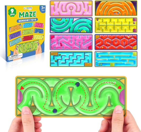 LESONG 凝膠迷宮感統玩具 Squishy Sensory Maze Fidget Toys – 3/9 Pack