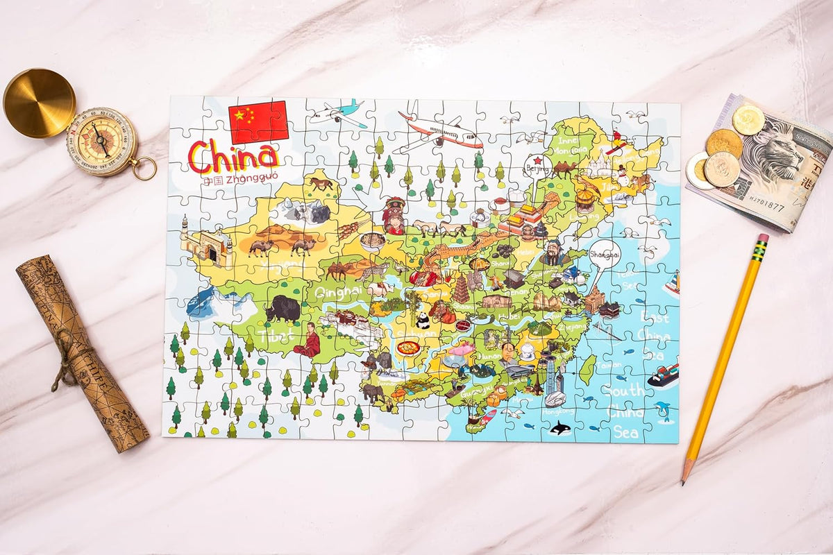 中國地圖木製拼圖 China Map Wooden Jigsaw Puzzle