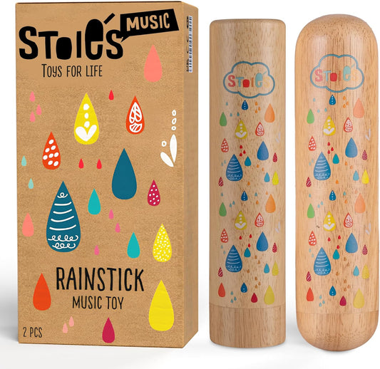 Stoie's 木製雨聲棒雙入組 Wooden Rainstick 2-Pack
