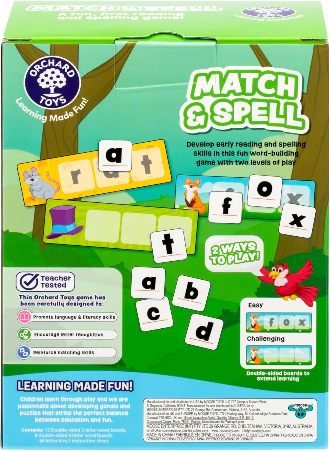 ORCHARD TOYS 拼讀配對遊戲 Match & Spell Game