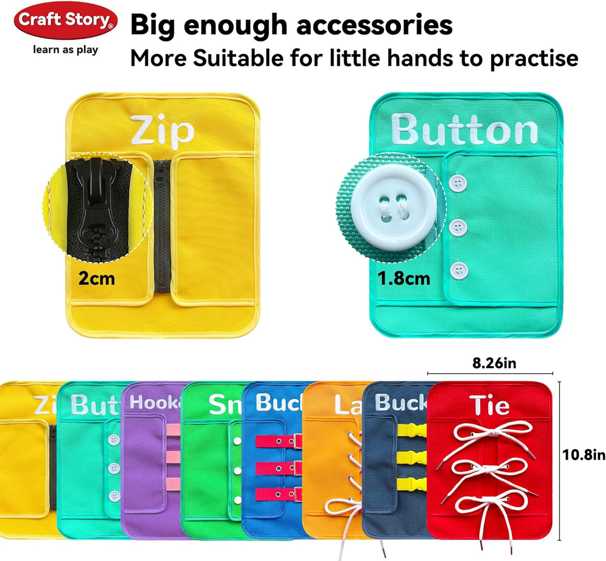 Craftstory 蒙特梭利生活技能學習板 Montessori Toddler Life Skills Learning Board