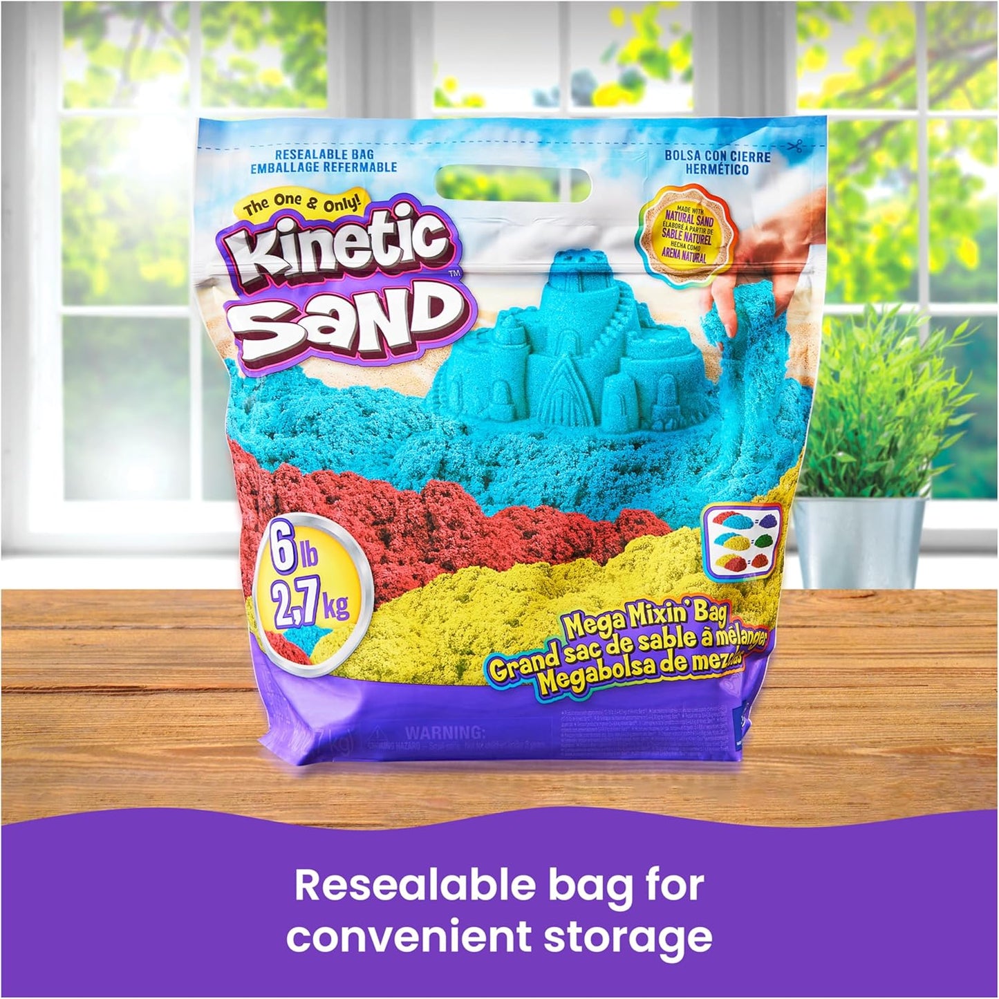 美國Kinetic Sand 彩色動力沙6lbs Mega Mixin’ Bag
