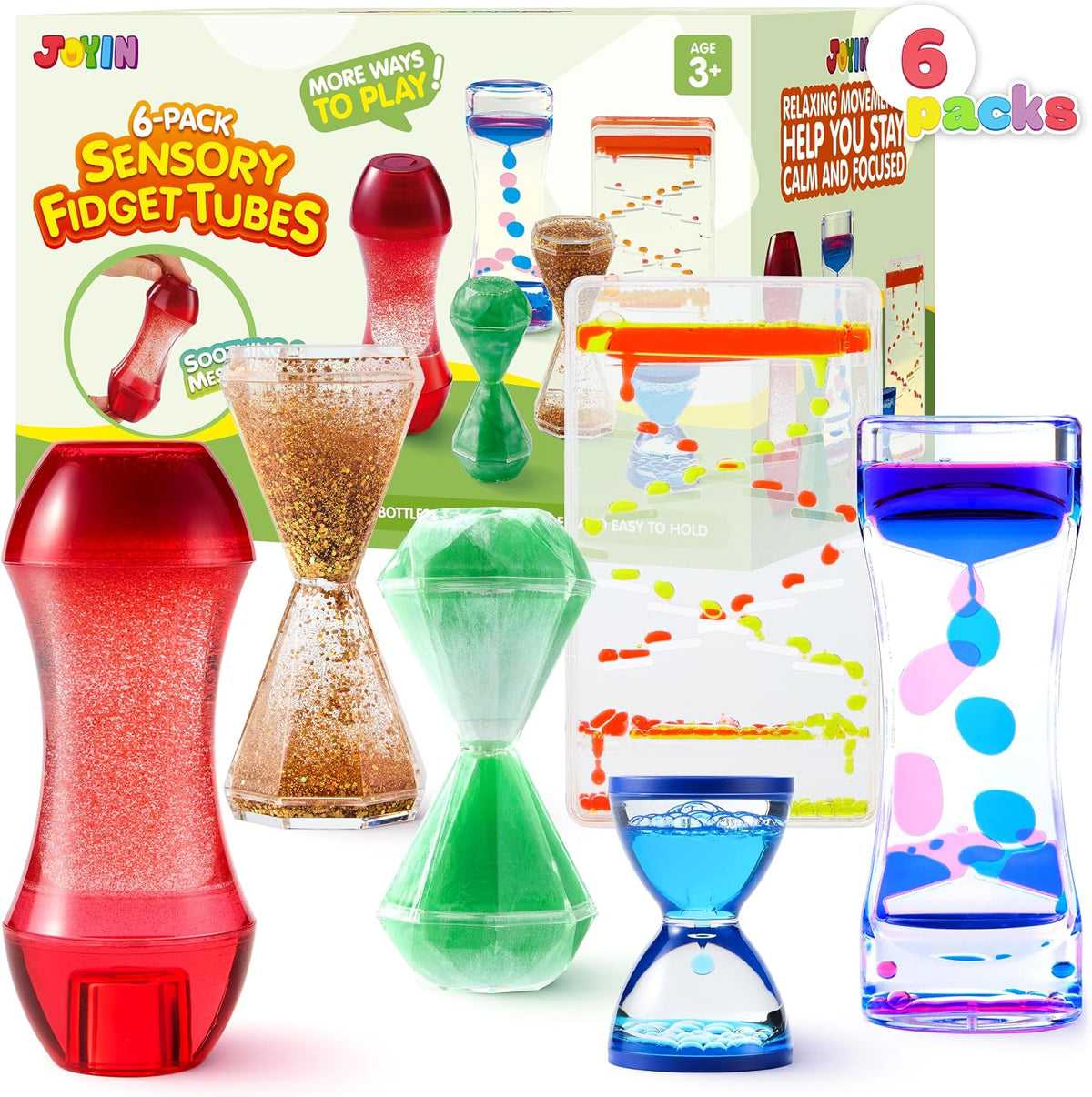 JOYIN 感官平靜觀察瓶 Sensory Calm-Down Tubes (Set of 6)