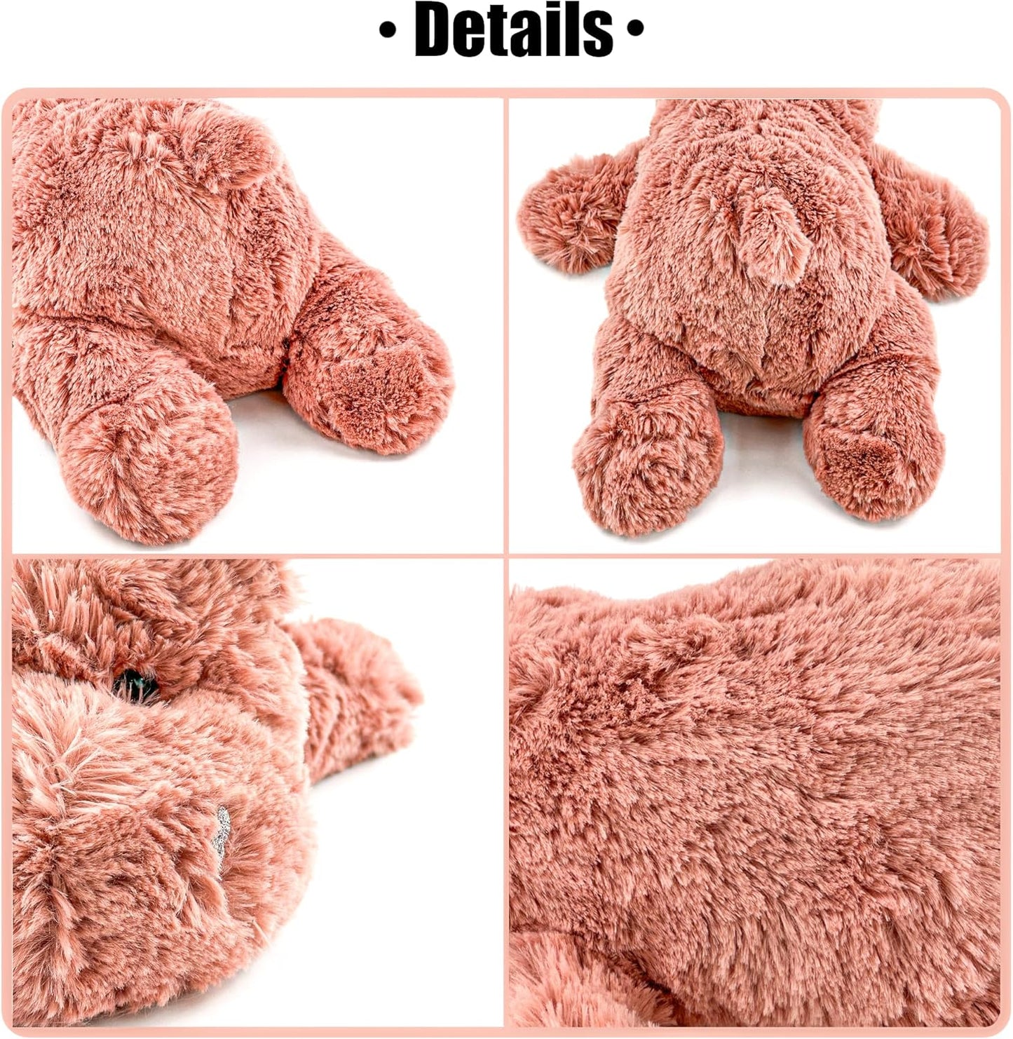 16吋 2磅粉色河馬加壓玩偶 16" 2lbs Pink Hippo Weighted Stuffed Animal