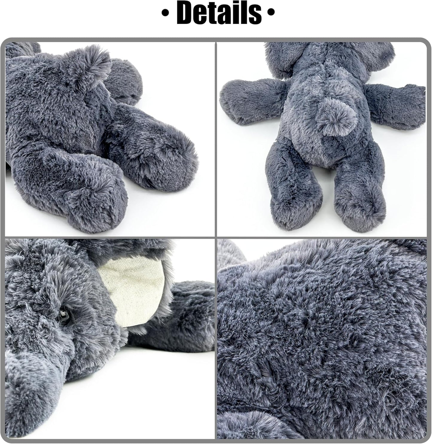 16吋 2磅灰色大象加壓玩偶 16" 2lbs Gray Elephant Weighted Stuffed Animal