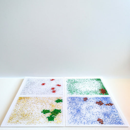 兒童爬行水族館液體感官墊 4片裝 Children's Crawling Aquarium Liquid Sensory Mat