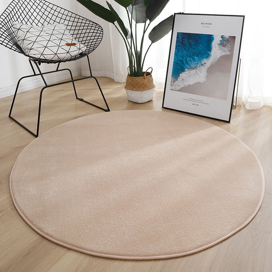 純色圓形地毯 Solid Color Round Area Rug