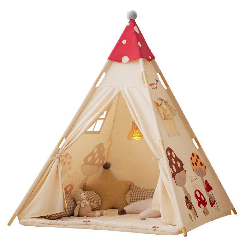 蘑菇款雙窗兒童遊戲帳篷 Mushroom Double-Window Kids Play Tent