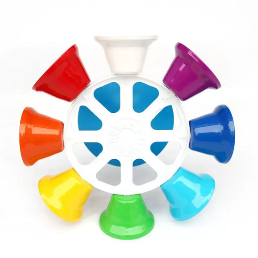 全音階彩虹 8 音 360° 旋轉座鐘 8-Note Rainbow 360° Rotating Desk Bells
