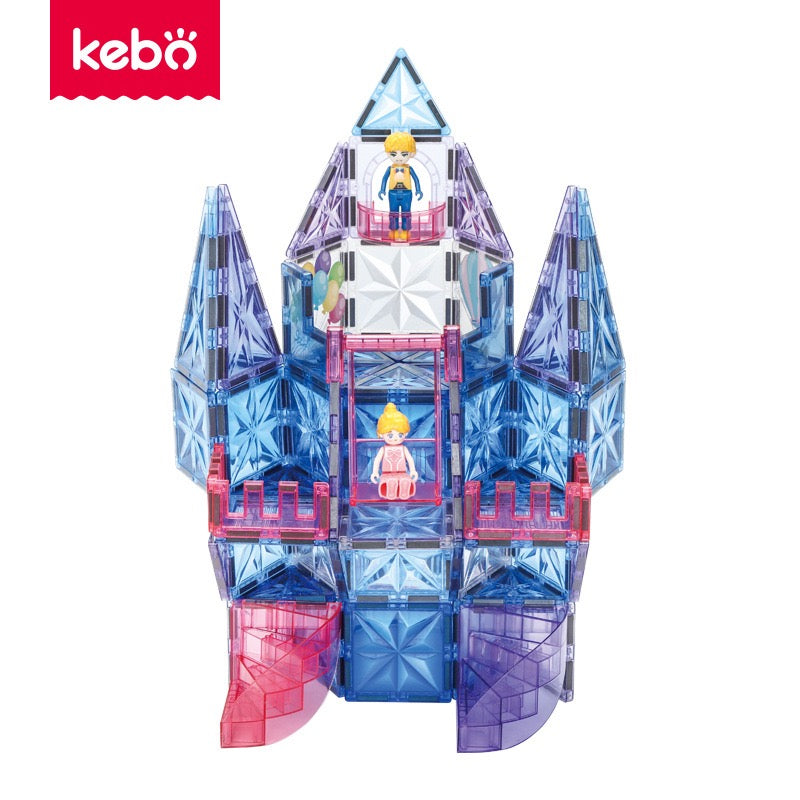 藍冰城堡磁力積木 100片 Blue Ice Castle Magnetic Tiles 100PSC