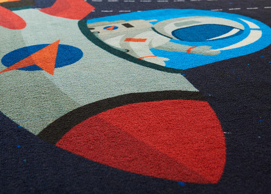 Masterkidz 外太空橢圓地毯 Outer Space Oval Classroom Rug