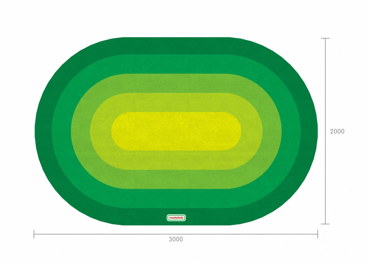 Masterkidz 綠色橢圓課室地毯 Green Oval Classroom Rug