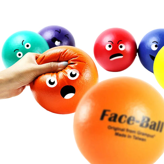Grampus 5 吋情緒表情泡棉球(6 隻裝)Emotion Faces Foam Balls Set of 6