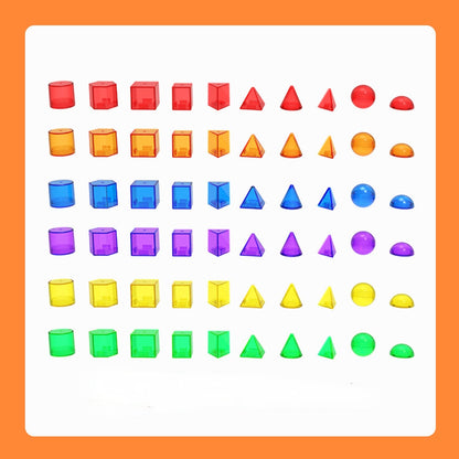 罐裝立體幾何蒙特梭利教具 Montessori Geometric Solids Set
